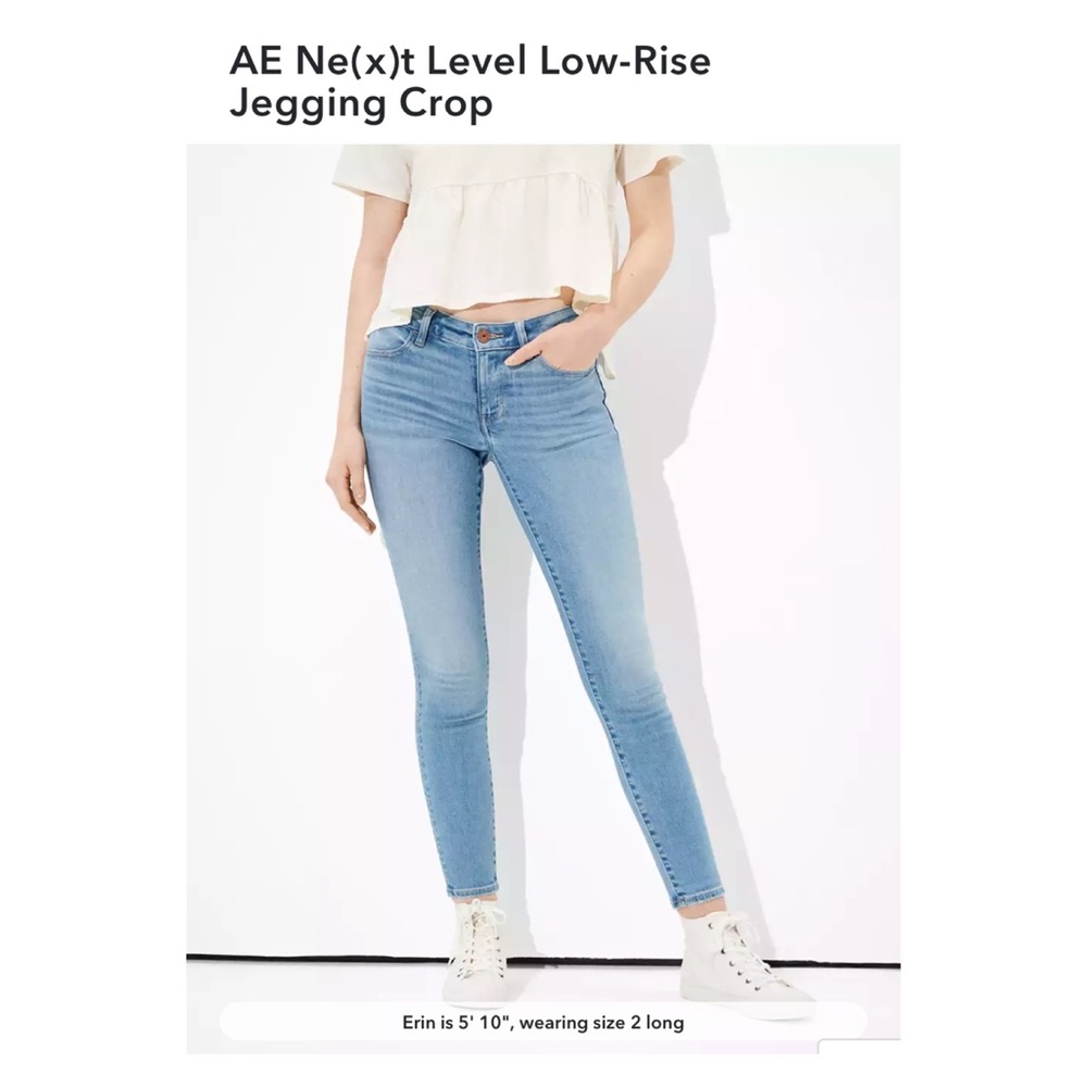 NEW American Eagle Jegging Crop Size 6 Long in Classic Blue